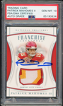 2019 National Treasures Franchise /25 Patrick Mahomes PSA/DNA Auto GEM MINT 10