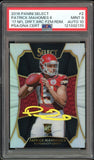 2016 Panini Select 2017 XRC Prizm #2 Patrick Mahomes RC PSA 9/10 Auto MINT0
