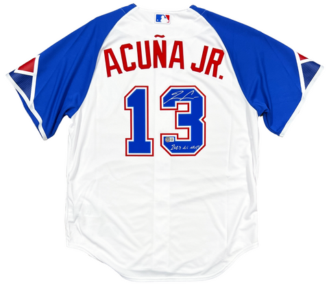 Ronald Acuna Jr. Atlanta Braves Signed 2023 NL MVP City Connect Nike Jersey BAS