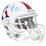 Rob Gronkowski New England Patriots Signed Throwback Authentic Helmet JSA