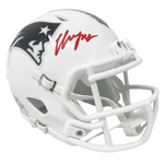 Christian Gonzalez Patriots Signed 2024 Salute to Service Mini Helmet BAS