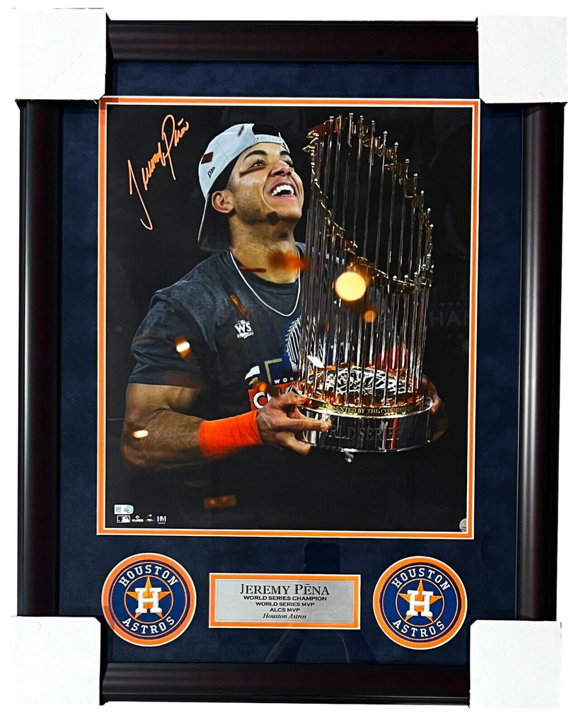 Jeremy Pena Astros Signed 2022 World Series 16x20 Matted & Framed