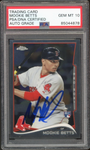 2014 Topps Chrome #US20 Mookie Betts RC Rookie On Card PSA/DNA Auto GEM MINT 10