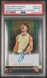 2024 Topps Chrome Tennis #AIVAZ Carlos Alcaraz Variation RC Auto PSA 10 GEM MINT0