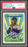 2018 Topps Heritage #RP-RA Ronald Acuna Jr. RC On Card PSA/DNA Auto GEM MINT 10