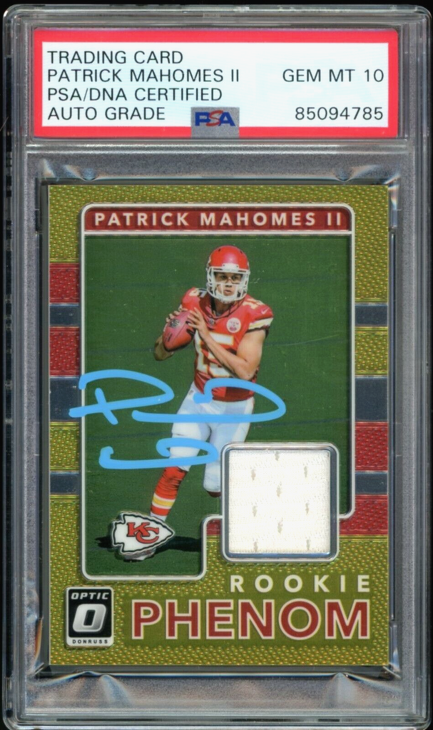 2017 Donruss Optic Rookie Jersey #7 Patrick Mahomes RC PSA/DNA Auto GE Diamond Legends Online 2017 Donruss Optic Rookie Jersey #7 Patrick Mahomes RC PSA/DNA Auto GE Diamond Legends Online