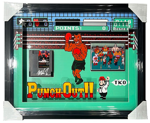 Mike Tyson Signed Replica Nintendo Punch Out Game Cartridge 3D Custom Framed BAS