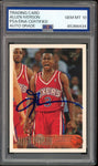 1996 Topps #171 Allen Iverson RC Rookie 76ers On Card PSA/DNA Auto GEM MINT 10