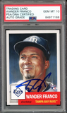 2022 Topps Living #495 Wander Franco RC Rookie On Card PSA/DNA Auto GEM MINT 10