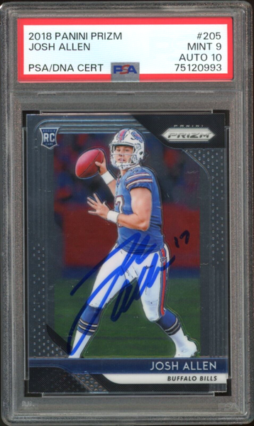 2018 store Panini Prizm Josh Allen Instant Impact Rookie PSA 9 Mint RC Bills MVP II-5