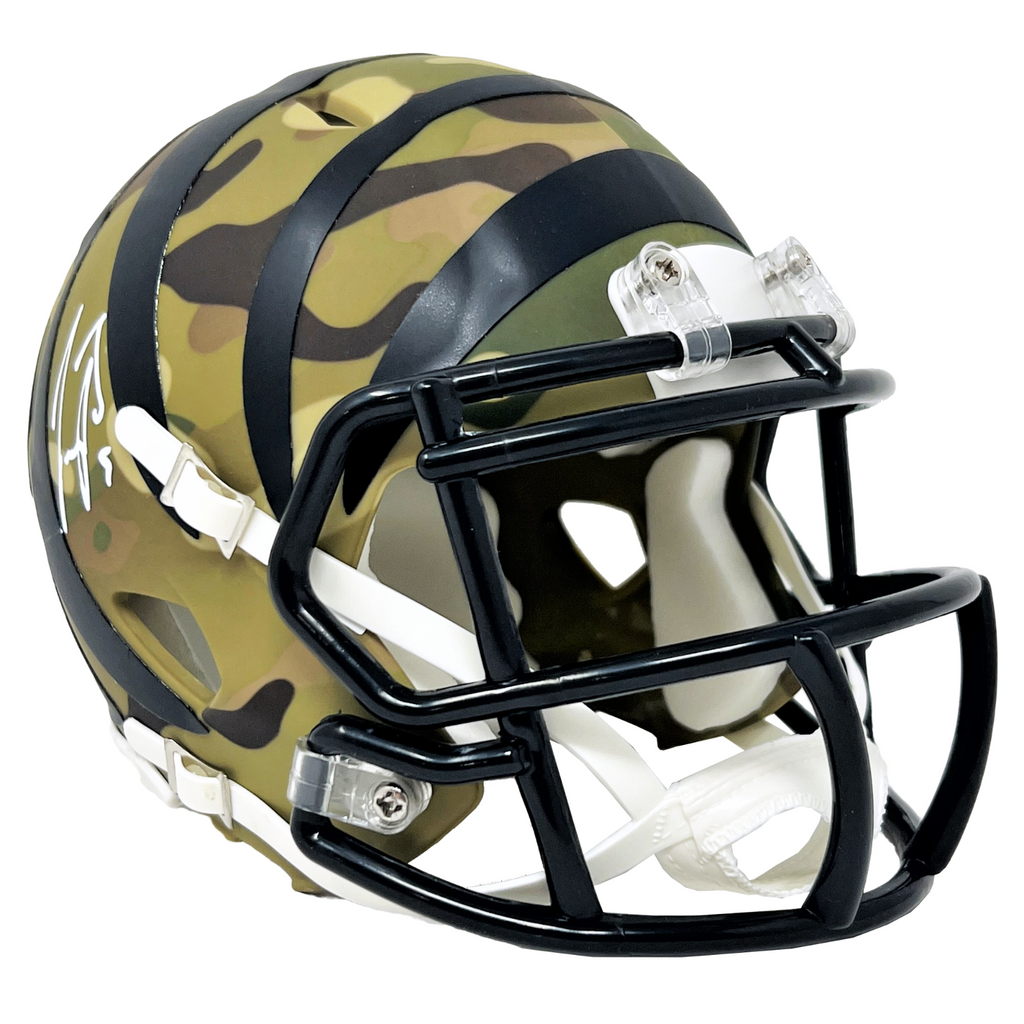 Joe Burrow Signed Cincinnati Bengals Camo Mini Helmet- Fanatics *White –  The Jersey Source