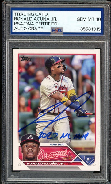 2023 Topps #150 Ronald Acuna Jr. 2023 NL MVP Inscribed PSA