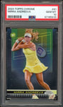 2024 Topps Chrome Tennis #81 Mirra Andreeva RC Rookie PSA 10 GEM MINT