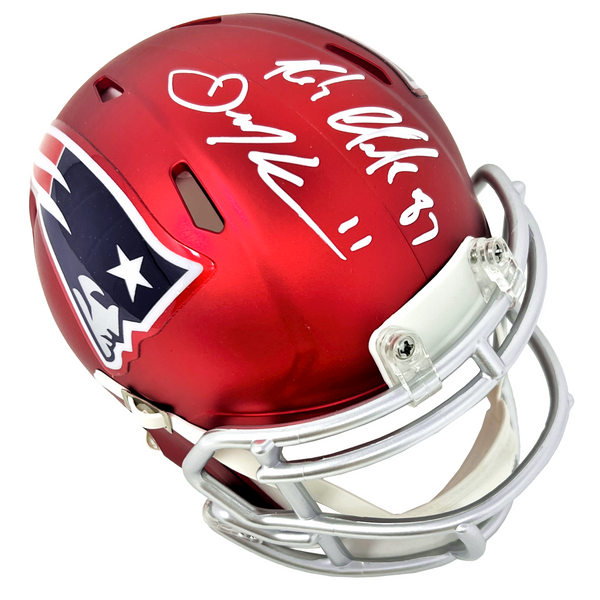 Rob Gronkowski Autograph Mini Helmet Patriots Chrome