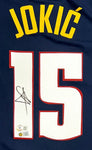Nikola Jokic Denver Nuggets Signed Navy Nike Icon Swingman Jersey BAS Beckett