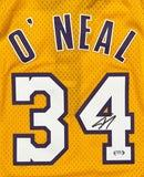 Shaquille O'Neal Los Angeles Lakers Signed Hardwood Mitchell & Ness Jersey PSA