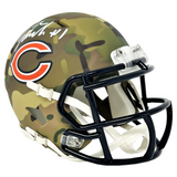 Justin Fields Chicago Bears Signed Riddell Camo Mini Helmet BAS Beckett