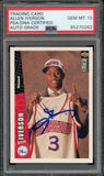 1996 Upper Deck #301 Allen Iverson RC Rookie 76ers PSA/DNA Auto GEM MINT 100