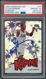 2020 Panini Crown Royale KABOOM! #17 Allen Iverson 10/10 Auto GEM MINT Pop 1