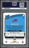 2018 Donruss Optic Rated Rookie Josh Allen RC Bills On Card PSA MINT 9/10 Auto