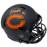 Justin Fields Chicago Bears Signed Riddell Eclipse Replica Helmet BAS Beckett
