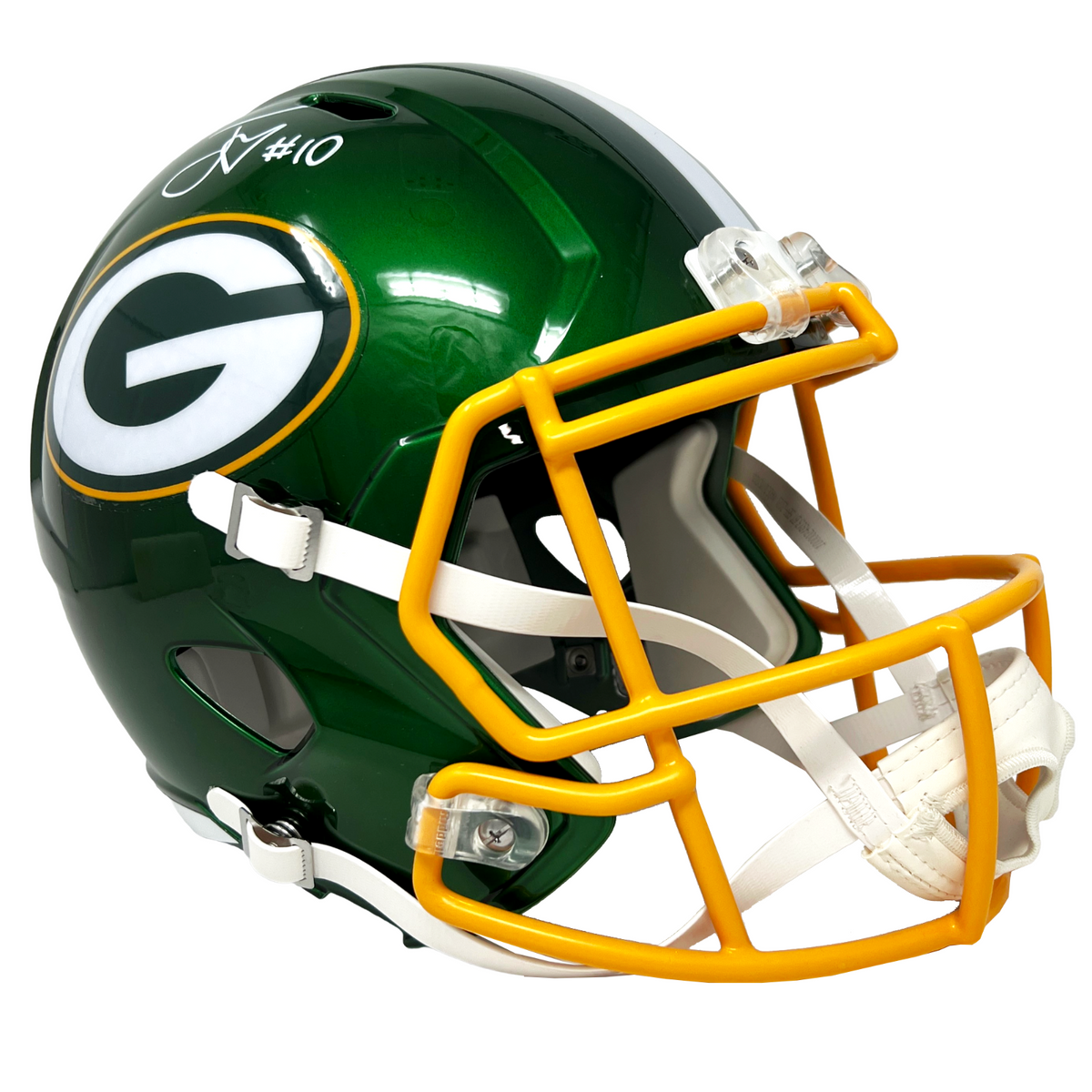 Jordan Love Green Bay Packers Signed Riddell Flash Replica FS Helmet B ...