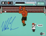 Mike Tyson Boxer Signed NES Punch-Out 8x10 Photo BAS Beckett