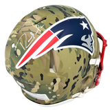 Randy Moss New England Patriots Signed Riddell Camo Speed Authentic Helmet BAS