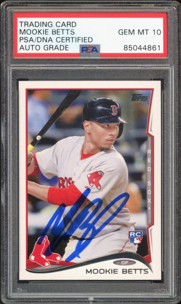 2014 Topps Update #US26 Mookie Betts RC Rookie On Card PSA/DNA Auto GE –  Diamond Legends Online