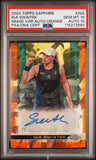 2024 Topps Chrome Sapphire Orange Iga Swiatek RC Auto PSA 10/10 GEM MINT0
