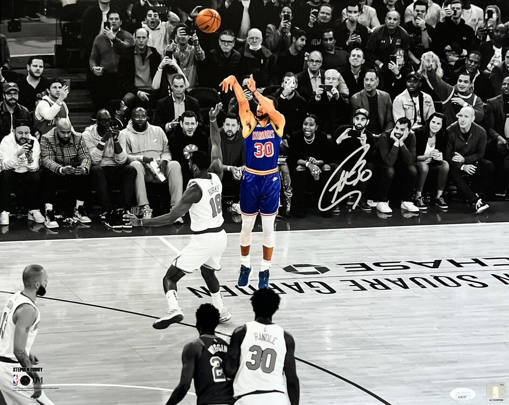 Stephen Curry Golden State Warriors Signed 3-Point Record Shot