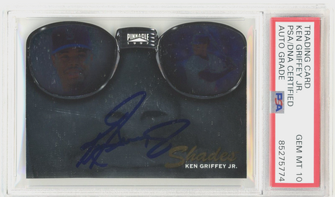 1997 Pinnacle Shades #1 Ken Griffey Jr. On Card PSA/DNA Auto GEM MINT 10