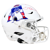 Julian Edelman Patriots Signed Throwback Authentic SpeedFlex Helmet JSA