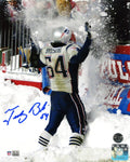 Tedy Bruschi New England Patriots Signed Snow Play 8x10 Patriots Alumni COA