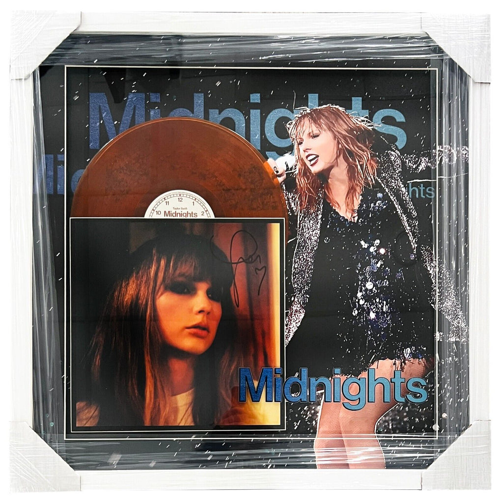 Taylor Swift Signed Custom Framed Midnights Vinyl Display (JSA)