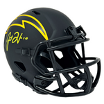 Justin Herbert Los Angeles Chargers Signed Riddell Eclipse Mini Helmet BAS