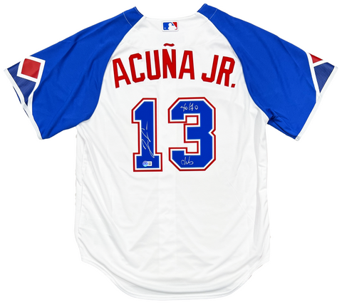 Ronald Acuna Jr. Atlanta Braves Signed 40/70 Club City Connect Nike Jersey BAS