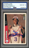 1996 Upper Deck #301 Allen Iverson RC Rookie 76ers PSA/DNA Auto GEM MINT 10