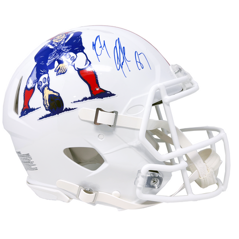 Rob Gronkowski New England Patriots Signed Throwback Authentic Helmet JSA