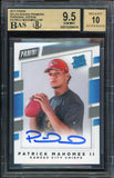 2017 Panini Rated Rookie Premiere PE Next Day Patrick Mahomes BGS 9.5/10 Auto RC