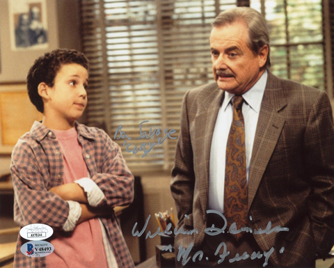 Ben Savage & William Daniels Dual Signed Cory/Mr. Feeny Boy Meets World 8x10 JSA