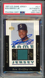 1997 Upper Deck Game Jersey #GJ1 Ken Griffey Jr. On Card PSA Authentic Auto 100