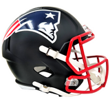 Julian Edelman New England Patriots Signed Riddell Flat Black Replica Helmet JSA