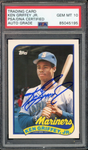 1989 Topps Traded #41T Ken Griffey Jr. RC On Card PSA/DNA Auto GEM MINT 10