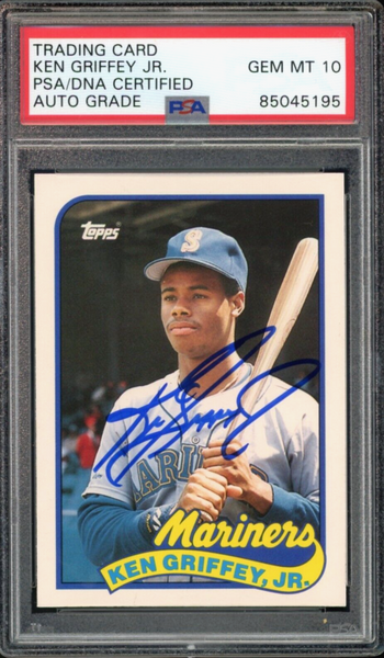 1989 Topps Traded #41T Ken Griffey Jr. RC On Card PSA/DNA Auto GEM MIN –  Diamond Legends Online