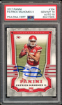 2017 Panini #104 Patrick Mahomes RC Rookie On Card PSA 10/10 Auto GEM MINT