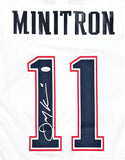 Julian Edelman New England Patriots Signed White Nike MINITRON Game Jersey JSA