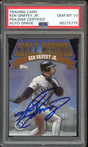 1998 Topps Chrome Hall Bound Ken Griffey Jr. On Card PSA/DNA Auto GEM MINT 10