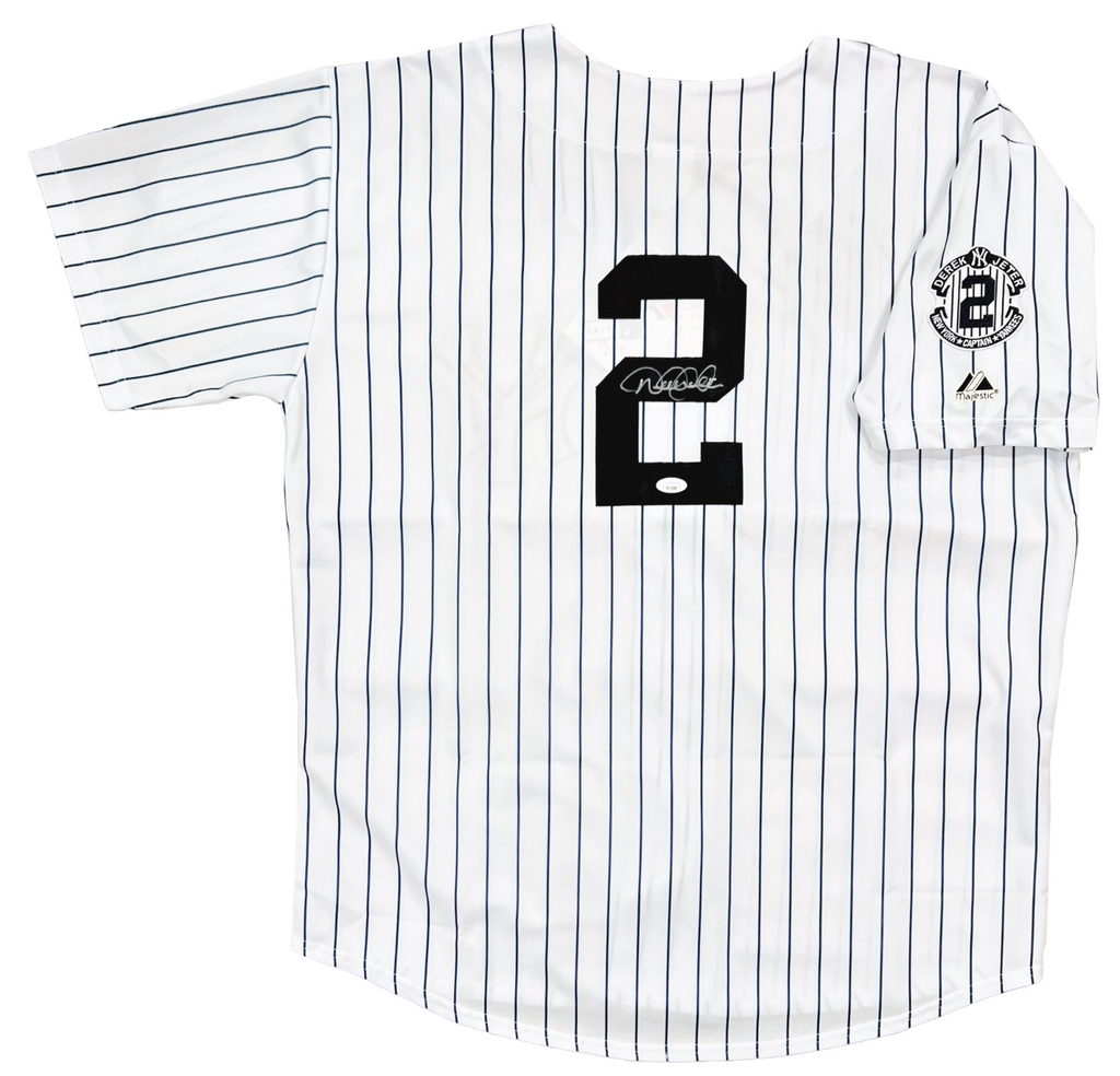 Derek Jeter New York Yankees Autographed Majestic Pinstripe Jersey