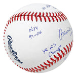 Bernie Williams New York Yankees Signed Career Stats Inscribed OMLB Baseball JSA